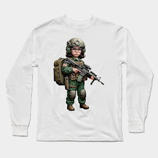 The Little Girl and a Toy Gun Long Sleeve T-Shirt